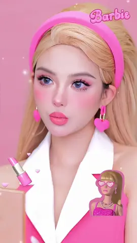 Ladies，check out this Barbie makeover！#fypシ #barbiegirl #barbiemakeup #makeuptutorial 