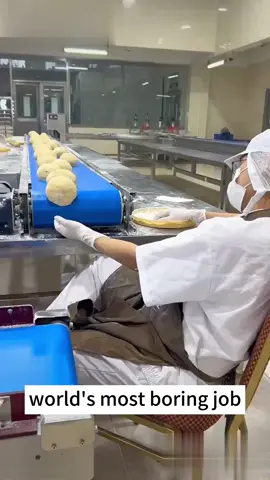 This might be the most boring job in the world  #job #food #assemblyline #factorywork