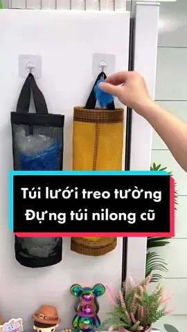 Túi lưới treo tường đựng túi nilong cũ #review #xuhuong #vairal #fyp #giadungtienloi #giadungthongminh 