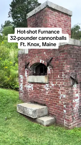 Hot-shot furnace for heating cannonballs at Ft Knox, Prospect, Maine. #cannonball  #ftknox #civilwar #blackpowder #maine #war #fort #History #union #fyp #relicrescueusa #cannon #artillary #smoothbore #usarmy #fortification 