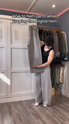 Work best on straight leg pants, if they’re tappered you might have a hard time, especially if you’re making them a lot shorter #fyp #fashion #fashiontok #sewing #sewingtiktok #undscovered 