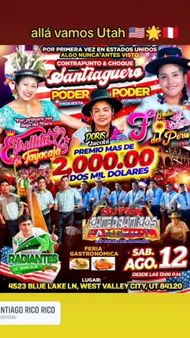 falta 3 días mís hermanos peruanos 🇵🇪❤️🇺🇸 🌟 allá nos vemos 🇺🇸 utah no falten 