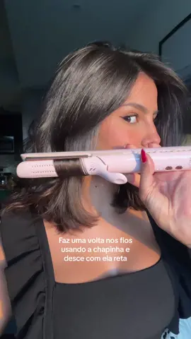 Finalização das pontas usando a chapinha super fácil ✨ #hairtutorials #hair #shorthair #hairstyle #cabelocurto 