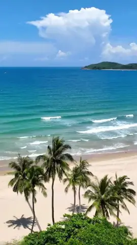 Hainan，China#W an ning#coconuttrees#san d#tourism