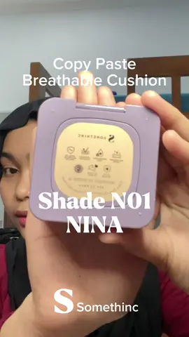 Jujurrrr ini cushion pertama aku, dan langsung jatuh hati ke @Somethinc Official 💕🫶 Shadenya pas dan cushionnya ringan banget diwajah🥰 #somethinccushion 
