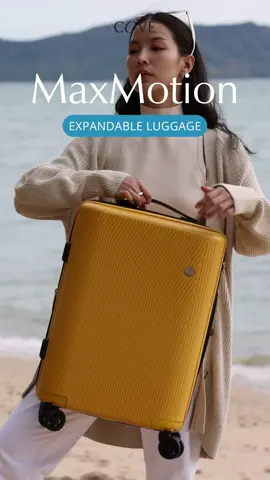 💗 ขอแนะนำทริปกระเป๋าเดินทางใบใหม่สำหรับทริปปลายปีนี้ ✨ MaxMotion Expandable ✅ ถูกใจสายขนแน่นอน ด้วยซิปขยายเพิ่มพื้นที่จุได้มากถึง 30% . ช้อปได้เลยวันนี้ 🛒  👉 มี 6 สี Baby blue, Mustard yellow, Dark green, Off white, Smart black, Red tango 👉 มี 3 ไซส์ 20, 24, 29 นิ้ว . #CoveLuggageTH #Coveluggage #luggage #MaxMotion #Expandableluggage #travel 