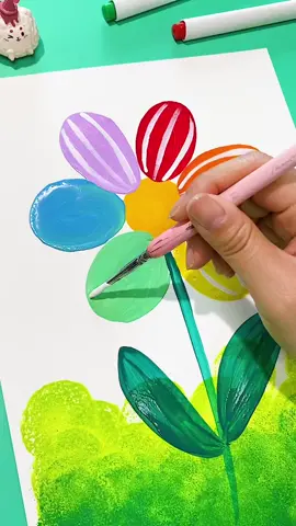 You can do this with your child!🤗 @arttok.w  #painting #acrylicpainting #art  #artwork #tiktok #reels  #children #resim #viral 