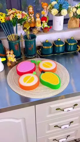#kitchensupplies This fruit shaped sponge eraser looks good and works well!#tiktok #tiktokshop #foryou #goodthing #fyp 