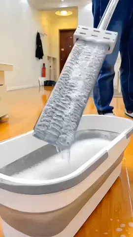 Hands-free lazy flat mop, wet and dry, absorbs water on tile and wooden floors, and mops clean.#lazy mop