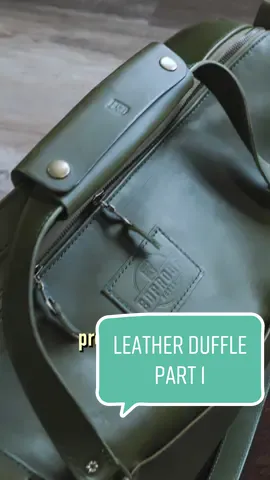 Part 1: My most ambitious project to date: making a Leather Carryon Duffle Bag with italian leather. Check out more colors in the shop! #shop #tiktokshop #project #duffle #dufflebag #carryon #carryonbag #leatherbag #travelbag #weekenderbag 