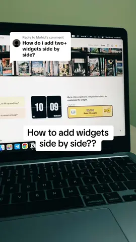 Replying to @Mohid this is how you add widgets side by side in Notion! ☺️  Follow me for more Notion tips! 🤓  #notion #notionapp #productivity #notiontok #notiontips #digitalplanner #notionhacks 