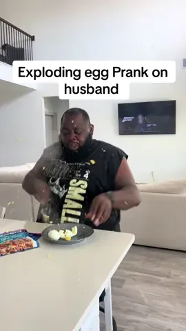 He’s never going to eat eggs again 🤣 #fyp #eggprank #funnyvideos #couplegoals #couplecomedy #husbandwife #prankonboyfriend #egg 