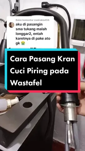 Membalas @zaskiakia458 Cara Pasang Kran Cuci pada Wastafel #wastafel #wastafelcucipiring #krancucipiring #krangangsa #krantarik #kranterompet #kranfleksibel 