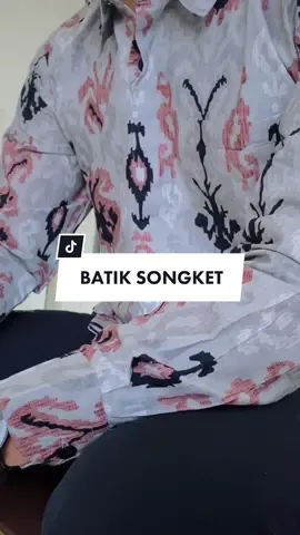 Kemeja batik pria lengan panjang songket 😎 #batikpria #kemejabatikpria #fyp 