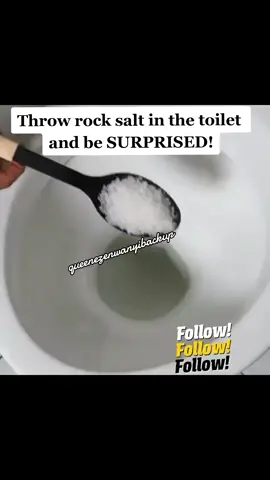 Throw rock salt in the toilet and be SURPRISED! #healthy #DIY  #homemaderecipes #foryoupage #naturalrecipes #recipes #fypシ゚viral #queenezenwanyi1 #foryou @Queen ezenwanyi1 @Queen ezenwanyi1 @Queen ezenwanyi1 @Queen ezenwanyibackup 