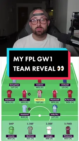MY FPL GW1 TEAM SELECTION 👀 #fpl #fyp #fantasypremierleague #gw1 #fantasyfootball #football #Soccer #PremierLeague 