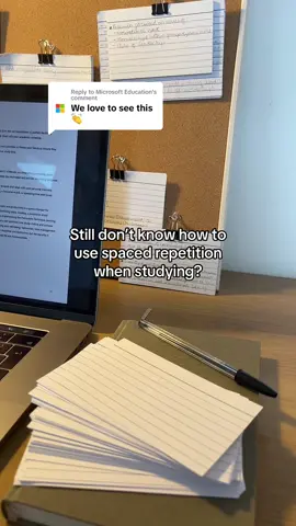 Replying to @Microsoft Education How to use spaced repition to study more effectively! #studytok #StudyTips #RevisionTips #motivation #studymethods #plan #study 