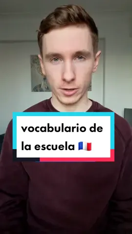 Vocabulario de la escuela en francés 🇫🇷 #aprenderfrances #hablarfrances #francés #frances 