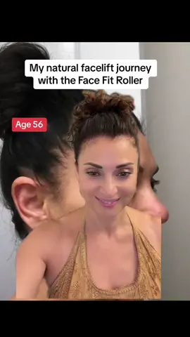 #greenscreen #facefitroller #transformation #antiaging #beautytools #faceyoga #beautytips #facemassage #over50 #skintok #healthyskin #facerolling #facemuscles 
