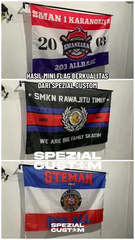 Hasil Mini Flag Custom dari Spezial Custom Bahan Berkualitas , hasil Maksimal!! Tidak asal cetak kita selalu maksimalkan desain biar hasil josss!!! Gratis Gantungan Kunci Gratis Stiker Bendera Gratis Spezial Stiker #fyp #fypシ゚viral #fypシ #spezialcustom #spezialflag #spezial #benderacustom #benderaprinting #printingbendera #benderamurah #benderakelas #benderatkr #benderaotomotif #benderakampung #benderabebasdesain  