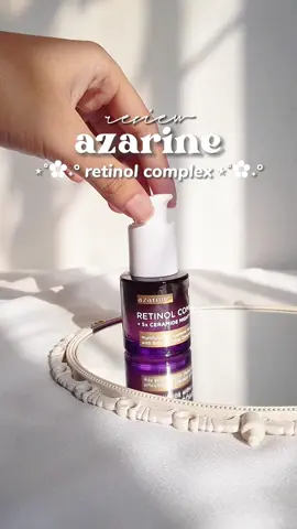 review azarine retinol complex:  menurutku serum azarine retinol yang ini lebih bagus banget daripada serum retinol yg satunya, after pake serum retinol ini pasti pas pagi muka jadi glowing dan halus, di mukaku dia bantu banget buat mencerahkan dan bikin wajah mulus, pas dipake ga cekit-cekit dan gentle bgt, fix bakalan repurchase kalo udah abis <3 rate : 9/10 ⭐️ #serumretinol #retinolserum #retinolskincare #retinol #retinolazarine #azarineretinol 