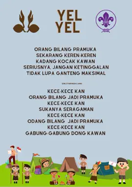 bisa dijadikan yel yel nanti pas lomba bisa diulang 2x  #yelyel #pramukaindonesia #pramukahits #pramukatiktok #pramuka #fyplagi #fypterus #harusfypシ #fyplagu #fypppforyou 