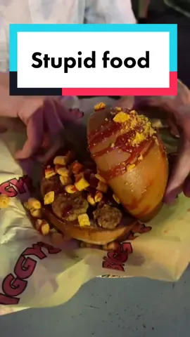 I’m mad. - Cap’n Crunch Raspberry Glazed Chicken Burger at the OC Fair in California  #weirdfoodcombos #cereal #fairfood 