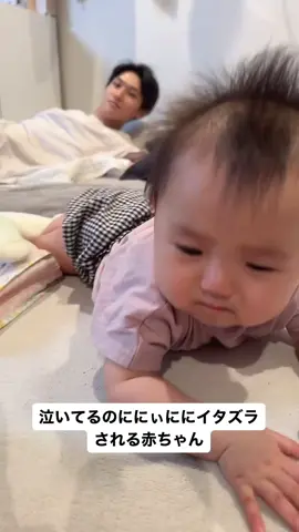 珍しくにぃにがイタズラ😂 でもなんだかんだ構われて嬉しそうないろは🤭 #赤ちゃん #ベビー #可愛い #可愛い赤ちゃん #baby #生後8ヶ月 #兄妹#歳の差兄弟#兄#妹#イタズラ