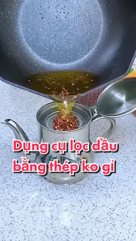 Ấm lọc dầu bằng thép không gỉ #amlocdau #amlocdauan #dodungnhabep #giadungtienich #giadungthongminh 