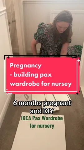 Im not allowed in the kitchen when hes cooking 😂 #pregnant #pregnancy #pregnancytiktok #6monthspregnant #ikeapaxwardrobe #DIY #babynursery #husbandwife #ikea 