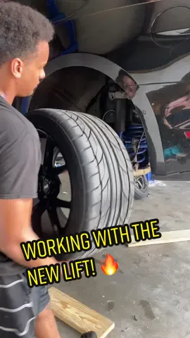 I can already tell this lift is going to be a gamw changer 🙌🏽 #velocitymotorsports #v8 #ford #boosted #mustang 