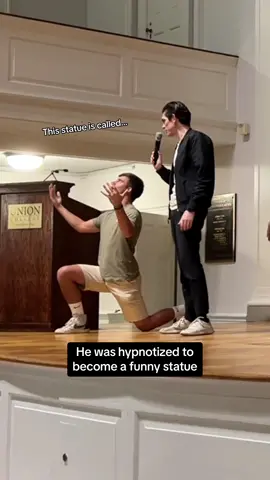 His creativity was on full display there 😆 #hypnosisshows #hypnotized #statues