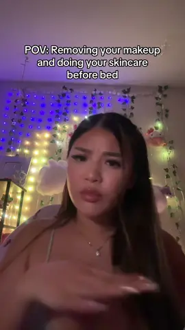 Lets remove your makeup before bed 😴 #asmr #asmrpov #asmrskincare #asmrsleep #satisfying #fyp 