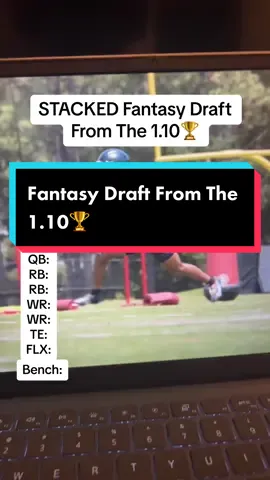 STACKED Fantasy Draft From The 1.10🏆#nfl #fantasyfootball #fantasyfootballdraft #fyp 
