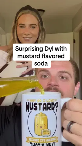 Y’all don’t listen to him! 🤢 #shelbanddyl #husbandreacts #surprise #mustard #couples #relationships 