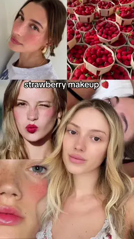 strawberry girl makeup #strawberry #strawberrygirl #strawberrymakeup 