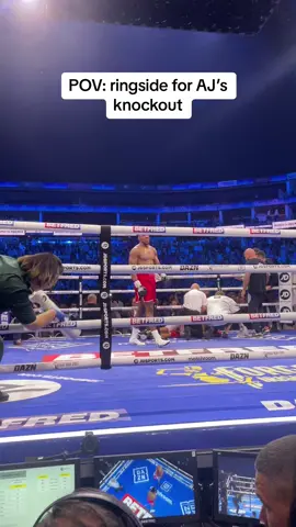POV: Ringside for AJ’s knockout 🥊📺 #anthonyjoshua #aj #boxing #daznboxing #dazn #helenius #ajvshelenius #ringside #matchroom #matchroomboxing #fyp #foryou 