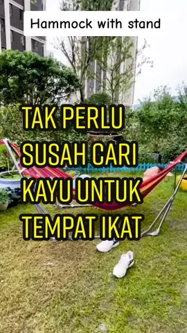 Ni baru best siap ada stand lagi, boleh pasang dekat halaman rumah atau boleh bawa pergi camping.. #hammockstand #Hammock #ayunan #camping #campinghammock #campinglife #fyp #fypシ #fypシ゚viral #fyppppppppppppppppppppppp #trending #berandatiktok #tiktokshop #tiktokmalaysia 
