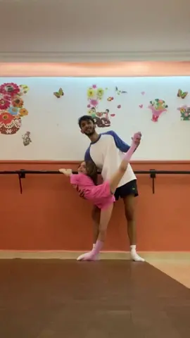 stretching her little back and legs. Needle and firebird are the direction 🫡 #flexibility #danceteacher #dancer #dance #stretching #arabesque #penche #ballet #kidsballet 