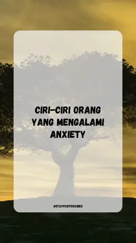Anxiety dapat mengganggu kehidupan sehari-hari #MentalHealth #anxiety #positivevibes 