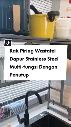 Rak Piring Wastafel Dapur Stainless Steel Multi-fungsi Dengan Penutup #rakpiring #rakpiringmurah #rakpiringdapur #rakpiringwastafel #rakpiringstainless #rakpiringwastafelmurah #tiktokshop #tiktokshopindonesia 
