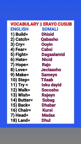 NEW VOCABULARY LESSON.