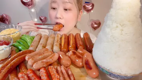 sausage bite🍖💥ウインナーのパリ音🍖💥 #tiktokasmr #mukbang 