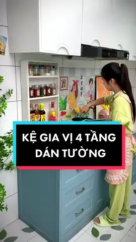 Kệ gia vị 4 tầng, có ngăn kéo, dán tường tiện lợi #kệgiavị #kệđanăng #vairal #review #fyp #xuhuong #đồgiadụng #giadungtienloi #giadungthongminh 