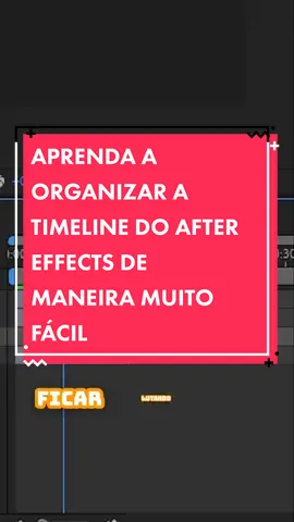 Aprenda a organizar a sua TIMELINE do after effects de maneira simples e rápida! 😁😁 #adobeaftereffects #dicas #tutorial #adobe #ediçaodevideo #aftereffects #simplificar 
