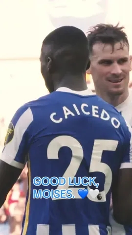 Good luck at #Chelsea, #MoisesCaicedo. 💙🤍 #PremierLeague 🤝