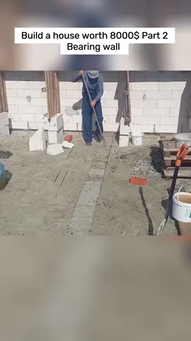 Build a house worth 8000$ Part 2 - Bearing wall  #builder  #building  #builder  #buildingahouse  #cabin