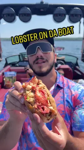 Lobster Rolls on the Boat 🦞🚢 #seafood #lobstertail #boating #lobsterroll 