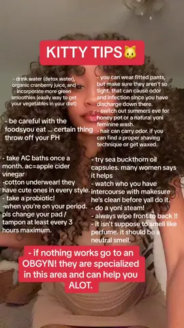 TIPS FOR DOWN THERE..🐱💕 #hygiene #takecareyourself #drinkwater #femininehygiene #adviceby_yaya🤍 