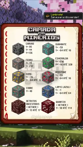 as melhores camadas pra minerar no minecraft #Minecraft #minecrafter #minecrafttutorial #fy #viral #minecraftpe 
